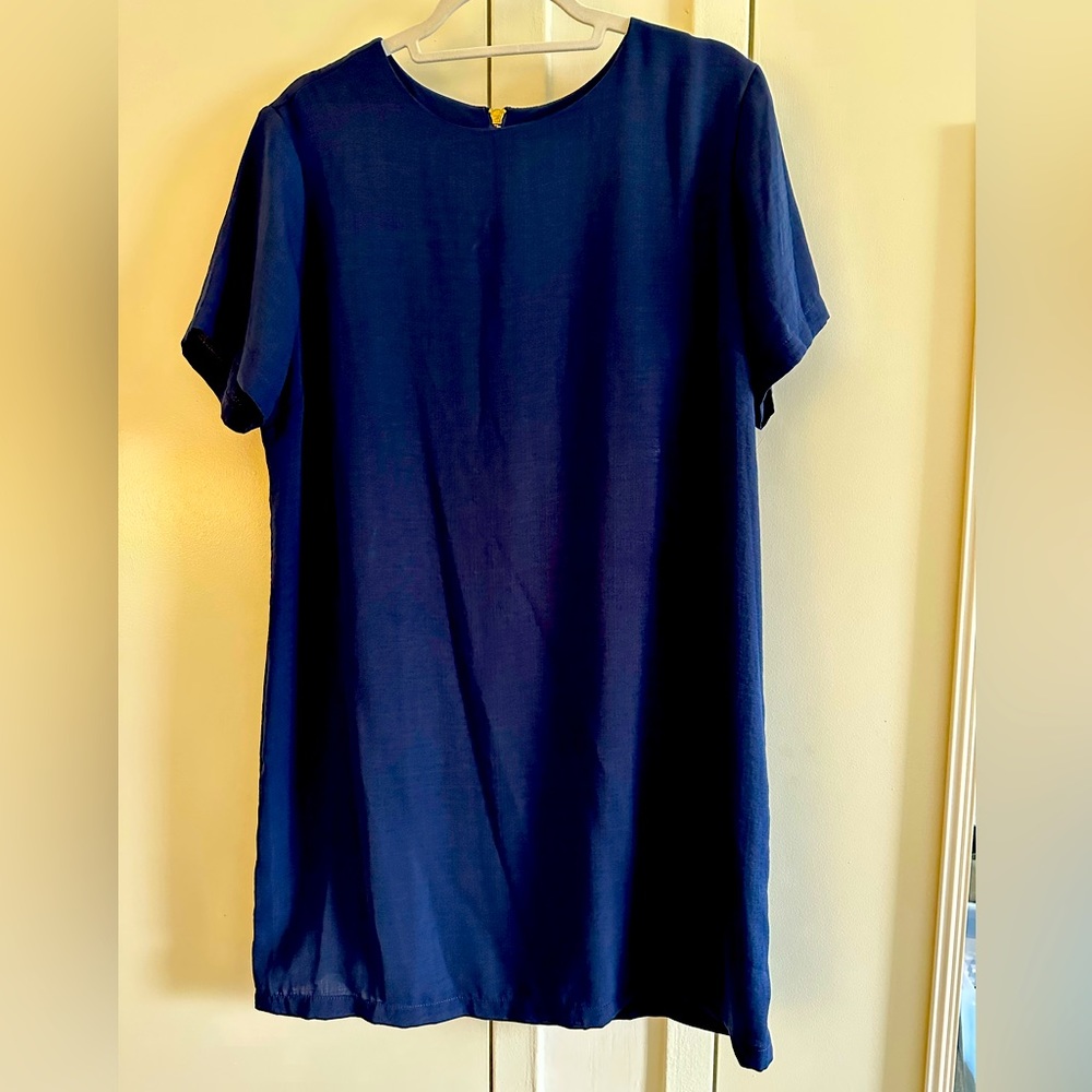 Lulus shift dress with gold zipper. Size XL